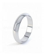 D-Shape Silver Wedding Ring