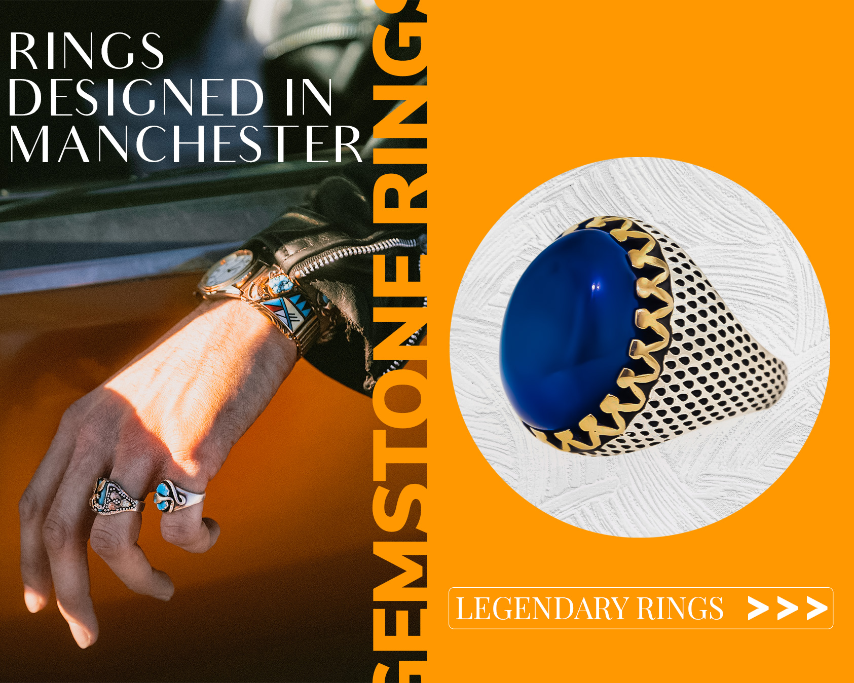 Gemstone Rings - Rings Designed in Manchester - Legendry Rings